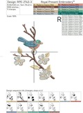 Spring Bird on a cherry branch Set - 4 sizes