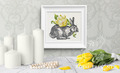 Spring Bunny holding a tulip machine Embroidery Design - 3 sizes