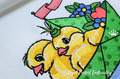 Spring Chickens in a Boat Machine Embroidery Design - 5 sizes