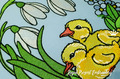 Spring Ducklings for mega hoop Machine embroidery design - 6 sizes