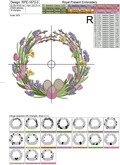 Spring Easter​ Frame Machine embroidery design - 3 sizes