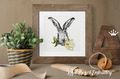 Spring Bunny Machine Embroidery Design - 4 sizes