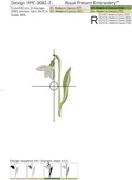Spring Snowdrop Flower Machine Embroidery Design - 2 sizes
