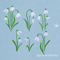 Spring Snowdrops Machine Embroidery Designs - 6 in 1