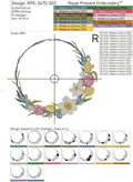 Spring Wreath Machine Embroidery Design - 3 sizes