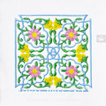 Square Floral Ottoman machine embroidery design