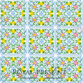 Square Floral Ottoman machine embroidery design