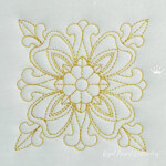 Square quilt with flower - 4 sizes