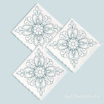 Square quilt with flower - 4 sizes