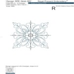 Square quilt with flower - 4 sizes