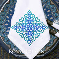 Square Oriental pattern machine embroidery design - 4 sizes