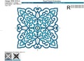 Square Oriental pattern machine embroidery design - 4 sizes