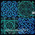Square patterns Celtic knot style machine embroidery designs - 3 sizes