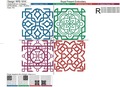 Square patterns Celtic knot style machine embroidery designs - 3 sizes