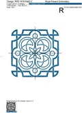 Square patterns Celtic knot style machine embroidery designs - 3 sizes