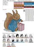 Squirrel opens a gift Machine Embroidery Design - 8 sizes