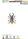 Stag Beetles machine embroidery designs - 2 sizes