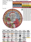 Stained Glass Santa Round in 4 sizes