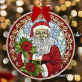 Stained Glass Santa Round in 4 sizes