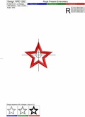 Star Applique Machine Embroidery Design Free - 3 sizes