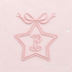 Star Monogram Frame with 3D Bow Machine Embroidery Design