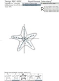 Starfish Applique Machine Embroidery Designs - 3 sizes