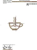 Stylized coffee cup Free Machine Embroidery Design