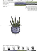 Succulents in a Pot Machine Embroidery Designs - 4 sizes