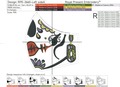 Sugar Skull Face Mask with earrings Machine Embroidery design - 2 sizes