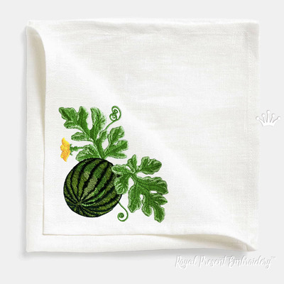 Motif de broderie machine Ornate Watermelon - 4 tailles
