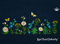Summer Wildflower Border Machine Embroidery design - 5 sizes