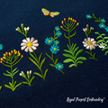 Summer Wildflower Border Machine Embroidery design - 5 sizes