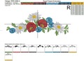 Summer bouquet border Machine Embroidery Design - 5 sizes