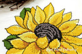 Sunflower Cross-stitch Machine Embroidery Design
