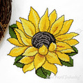 Sunflower Cross-stitch Machine Embroidery Design