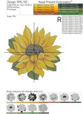 Sunflower Cross-stitch Machine Embroidery Design