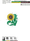 Sunflower Machine Embroidery Design