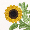 Sunflower Ornament Machine Embroidery Design