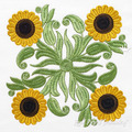 Sunflower Ornament Machine Embroidery Design