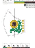 Sunflower Protective Face Mask Free Machine Embroidery Design