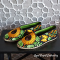 Sunflowers Espadrilles Machine Embroidery Pattern - 4 sizes