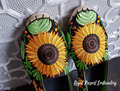 Sunflowers Espadrilles Machine Embroidery Pattern - 4 sizes