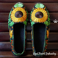 Sunflowers Espadrilles Machine Embroidery Pattern - 4 sizes