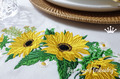 Sunflowers Garland Machine Embroidery Design - 5 sizes