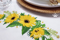 Sunflowers Garland Machine Embroidery Design - 5 sizes