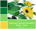 Sunflowers Machine Embroidery Design - 2 sizes