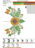 Sunflowers and butterflies Machine Embroidery Design - 2 sizes