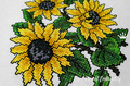 Sunflowers bouquet Cross-stitch Machine Embroidery Design