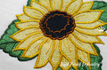 Sunflowers corner Machine embroidery design - 2 sizes