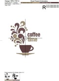 Сup of coffee Machine Embroidery Design - 3 sizes